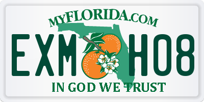FL license plate EXMH08