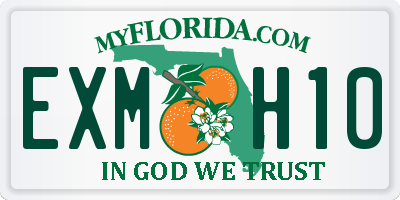 FL license plate EXMH10