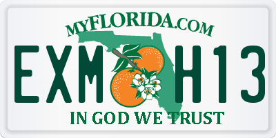 FL license plate EXMH13