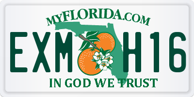 FL license plate EXMH16