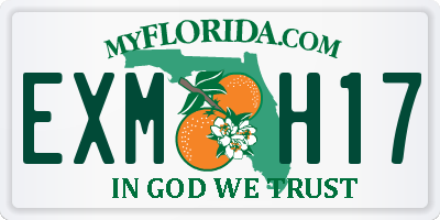 FL license plate EXMH17