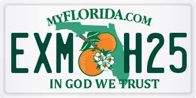 FL license plate EXMH25