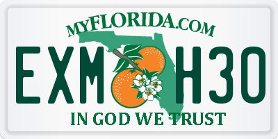 FL license plate EXMH30