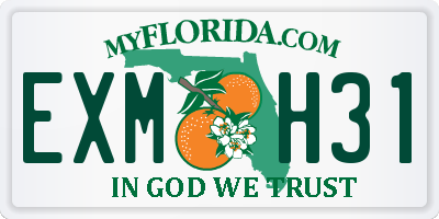 FL license plate EXMH31