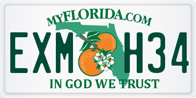 FL license plate EXMH34