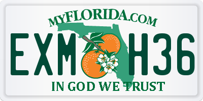 FL license plate EXMH36