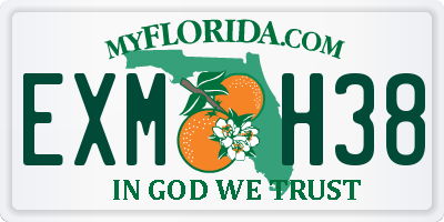 FL license plate EXMH38