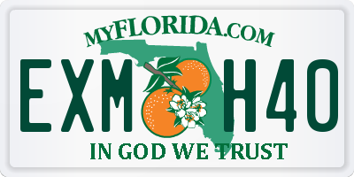 FL license plate EXMH40