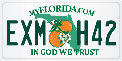 FL license plate EXMH42