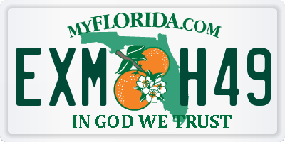 FL license plate EXMH49