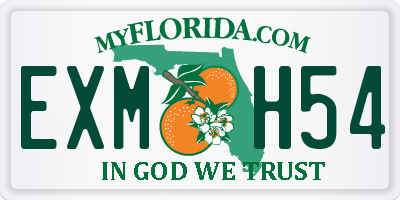 FL license plate EXMH54