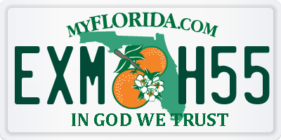 FL license plate EXMH55
