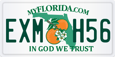 FL license plate EXMH56