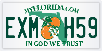 FL license plate EXMH59