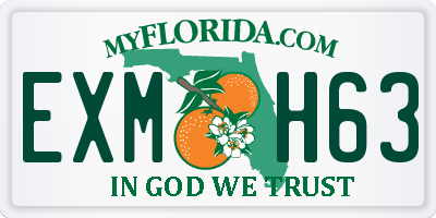 FL license plate EXMH63
