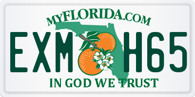 FL license plate EXMH65