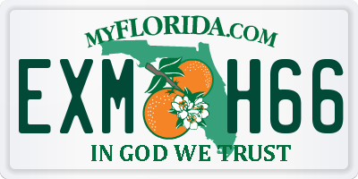 FL license plate EXMH66