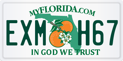 FL license plate EXMH67