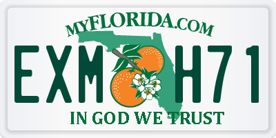 FL license plate EXMH71