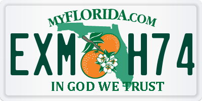 FL license plate EXMH74