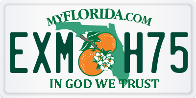 FL license plate EXMH75