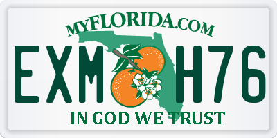 FL license plate EXMH76