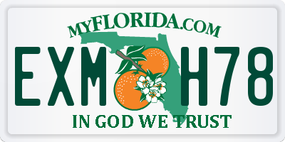FL license plate EXMH78