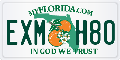 FL license plate EXMH80