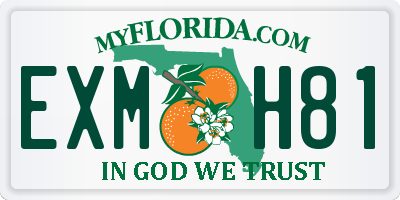 FL license plate EXMH81