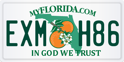 FL license plate EXMH86
