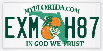 FL license plate EXMH87