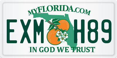 FL license plate EXMH89