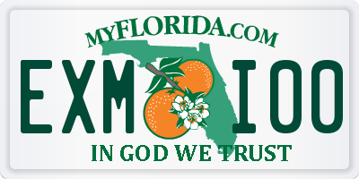 FL license plate EXMI00