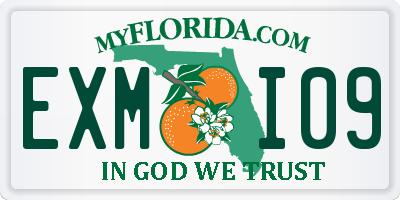 FL license plate EXMI09