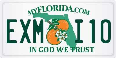 FL license plate EXMI10