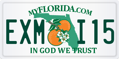 FL license plate EXMI15