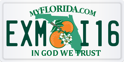 FL license plate EXMI16