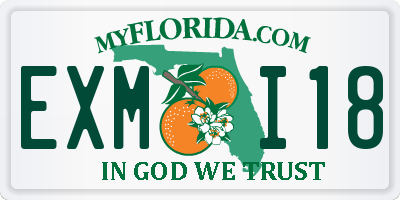 FL license plate EXMI18