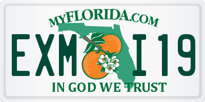 FL license plate EXMI19