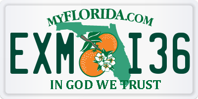 FL license plate EXMI36