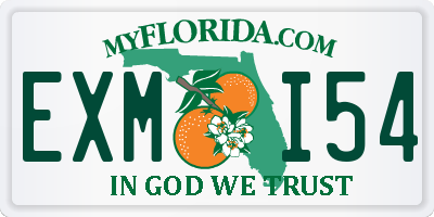 FL license plate EXMI54