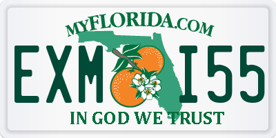 FL license plate EXMI55