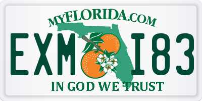 FL license plate EXMI83