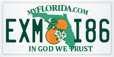 FL license plate EXMI86