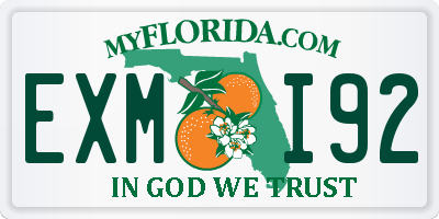 FL license plate EXMI92