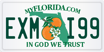FL license plate EXMI99