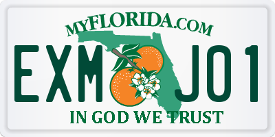 FL license plate EXMJ01