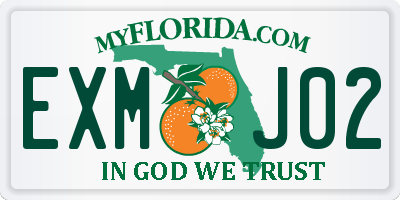 FL license plate EXMJ02