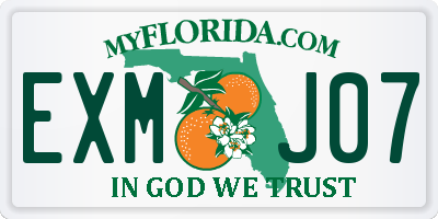 FL license plate EXMJ07