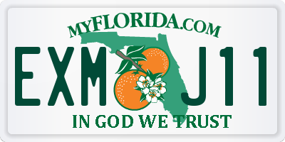 FL license plate EXMJ11